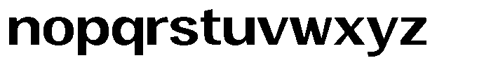 Vegora Bold Semi Expanded Font LOWERCASE
