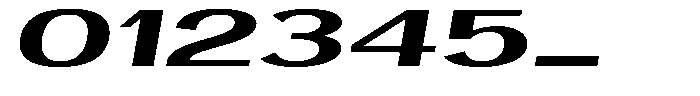 Vegora Bold Ultra Expanded Slant Font OTHER CHARS