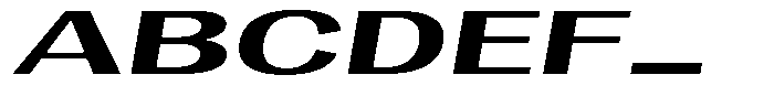 Vegora Bold Ultra Expanded Slant Font UPPERCASE