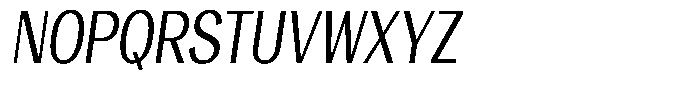 Vegora Condensed Slant Font UPPERCASE