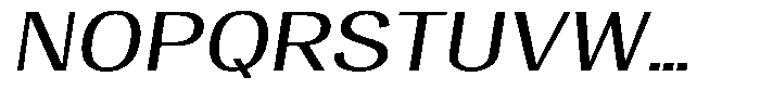 Vegora Expanded Slant Font UPPERCASE