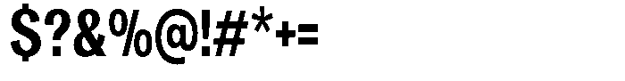 Vegora Extra Bold Condensed Font OTHER CHARS