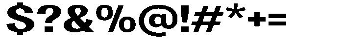 Vegora Extra Bold Expanded Font OTHER CHARS