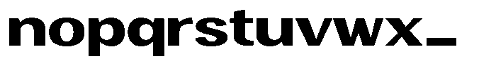 Vegora Extra Bold Expanded Font LOWERCASE