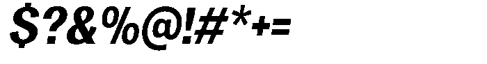 Vegora Extra Bold Semi Condensed Slant Font OTHER CHARS