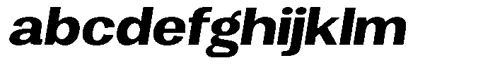 Vegora Extra Bold Semi Expanded Slant FONT