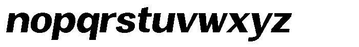 Vegora Extra Bold Slant Font LOWERCASE