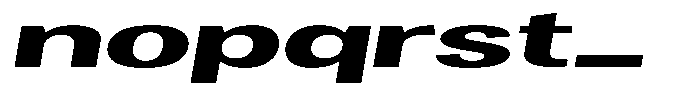 Vegora Extra Bold Ultra Expanded Slant Font LOWERCASE