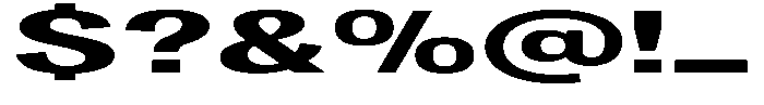 Vegora Extra Bold Ultra Expanded Font OTHER CHARS