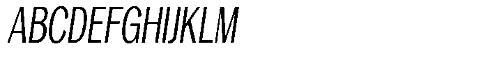 Vegora Extra Condensed Slant Font UPPERCASE