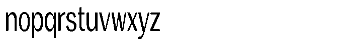 Vegora Extra Condensed Font LOWERCASE