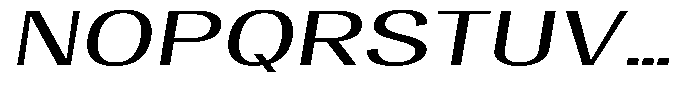 Vegora Extra Expanded Slant Font UPPERCASE