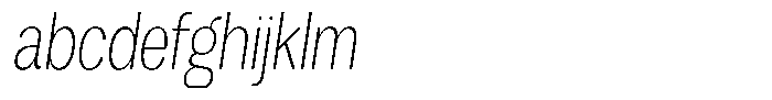 Vegora Extra Light Condensed Slant FONT