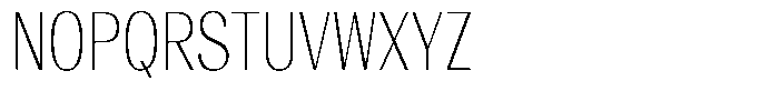Vegora Extra Light Condensed Font UPPERCASE
