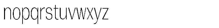 Vegora Extra Light Condensed Font LOWERCASE