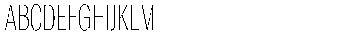 Vegora Extra Light Extra Condensed Font UPPERCASE