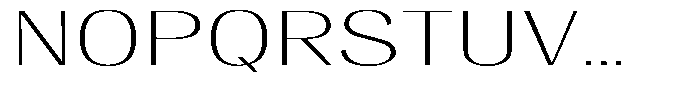 Vegora Extra Light Extra Expanded Font UPPERCASE
