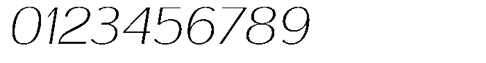 Vegora Extra Light Semi Expanded Slant Font OTHER CHARS