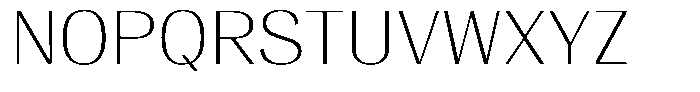 Vegora Extra Light Semi Expanded Font UPPERCASE