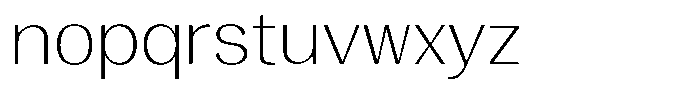 Vegora Extra Light Semi Expanded Font LOWERCASE
