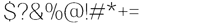 Vegora Extra Light Font OTHER CHARS