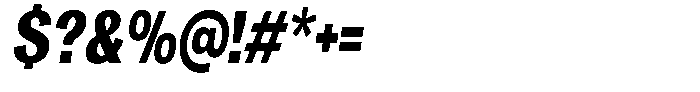 Vegora Heavy Condensed Slant Font OTHER CHARS