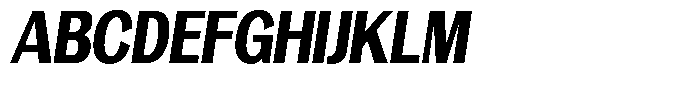 Vegora Heavy Condensed Slant Font UPPERCASE