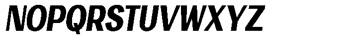 Vegora Heavy Condensed Slant Font UPPERCASE