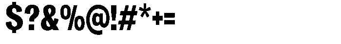 Vegora Heavy Condensed Font OTHER CHARS