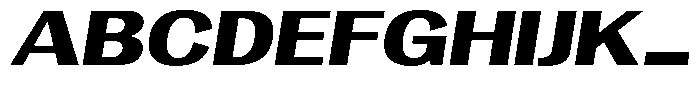 Vegora Heavy Expanded Slant Font UPPERCASE