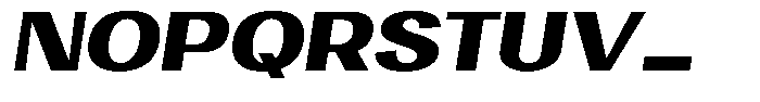 Vegora Heavy Expanded Slant Font UPPERCASE