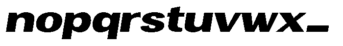Vegora Heavy Expanded Slant Font LOWERCASE