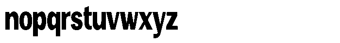 Vegora Heavy Extra Condensed Font LOWERCASE