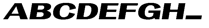 Vegora Heavy Extra Expanded Slant Font UPPERCASE