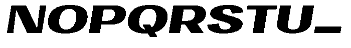 Vegora Heavy Extra Expanded Slant Font UPPERCASE