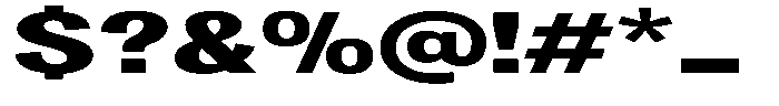 Vegora Heavy Extra Expanded Font OTHER CHARS