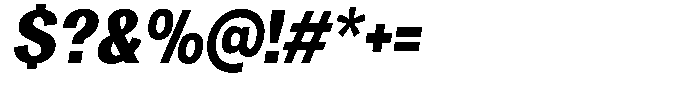 Vegora Heavy Semi Condensed Slant Font OTHER CHARS