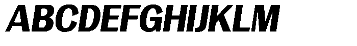 Vegora Heavy Semi Condensed Slant Font UPPERCASE