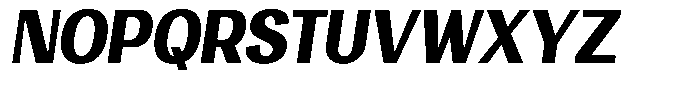 Vegora Heavy Semi Condensed Slant Font UPPERCASE