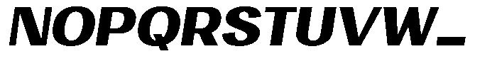 Vegora Heavy Semi Expanded Slant Font UPPERCASE