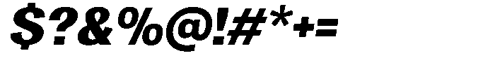 Vegora Heavy Slant Font OTHER CHARS