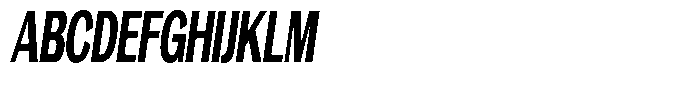 Vegora Heavy Ultra Condensed Slant Font UPPERCASE