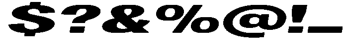Vegora Heavy Ultra Expanded Slant Font OTHER CHARS