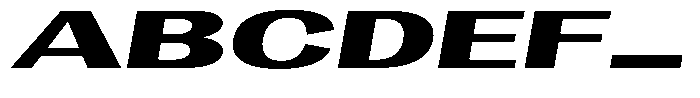 Vegora Heavy Ultra Expanded Slant Font UPPERCASE