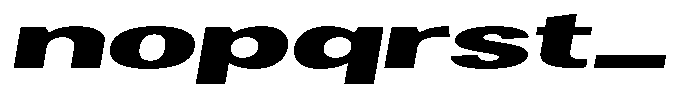 Vegora Heavy Ultra Expanded Slant Font LOWERCASE