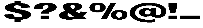 Vegora Heavy Ultra Expanded Font OTHER CHARS