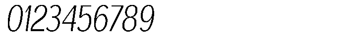 Vegora Light Condensed Slant Font OTHER CHARS