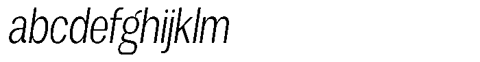 Vegora Light Condensed Slant FONT