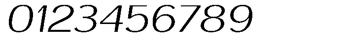 Vegora Light Expanded Slant Font OTHER CHARS