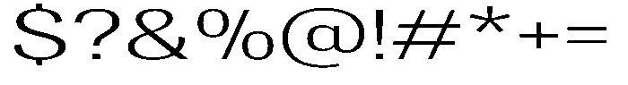 Vegora Light Extra Expanded Font OTHER CHARS